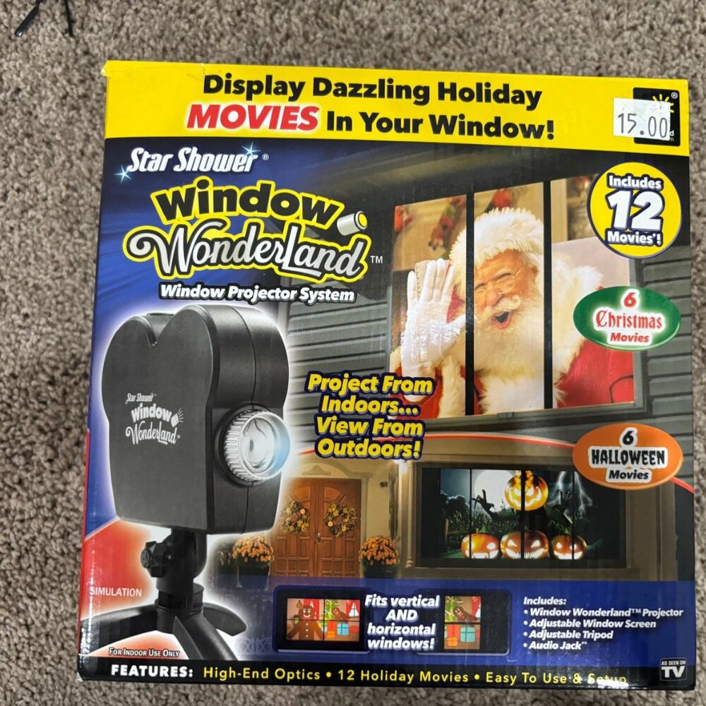 Star Shower Window Wonderland Holiday Movie Projector